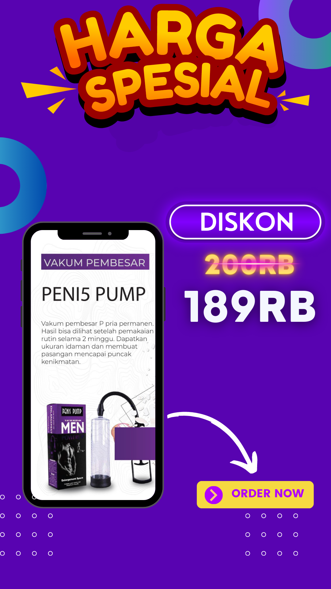 Vakum PeniPump Pompa Pembesar Alat Vital-paket lengkap