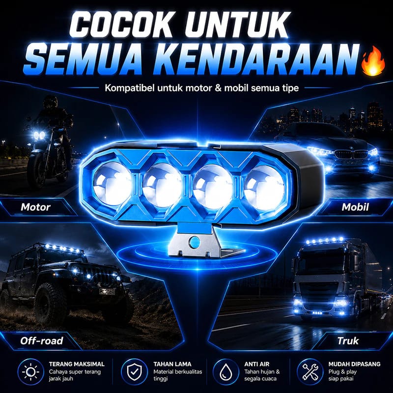 Lampu Tembak 4 Mata