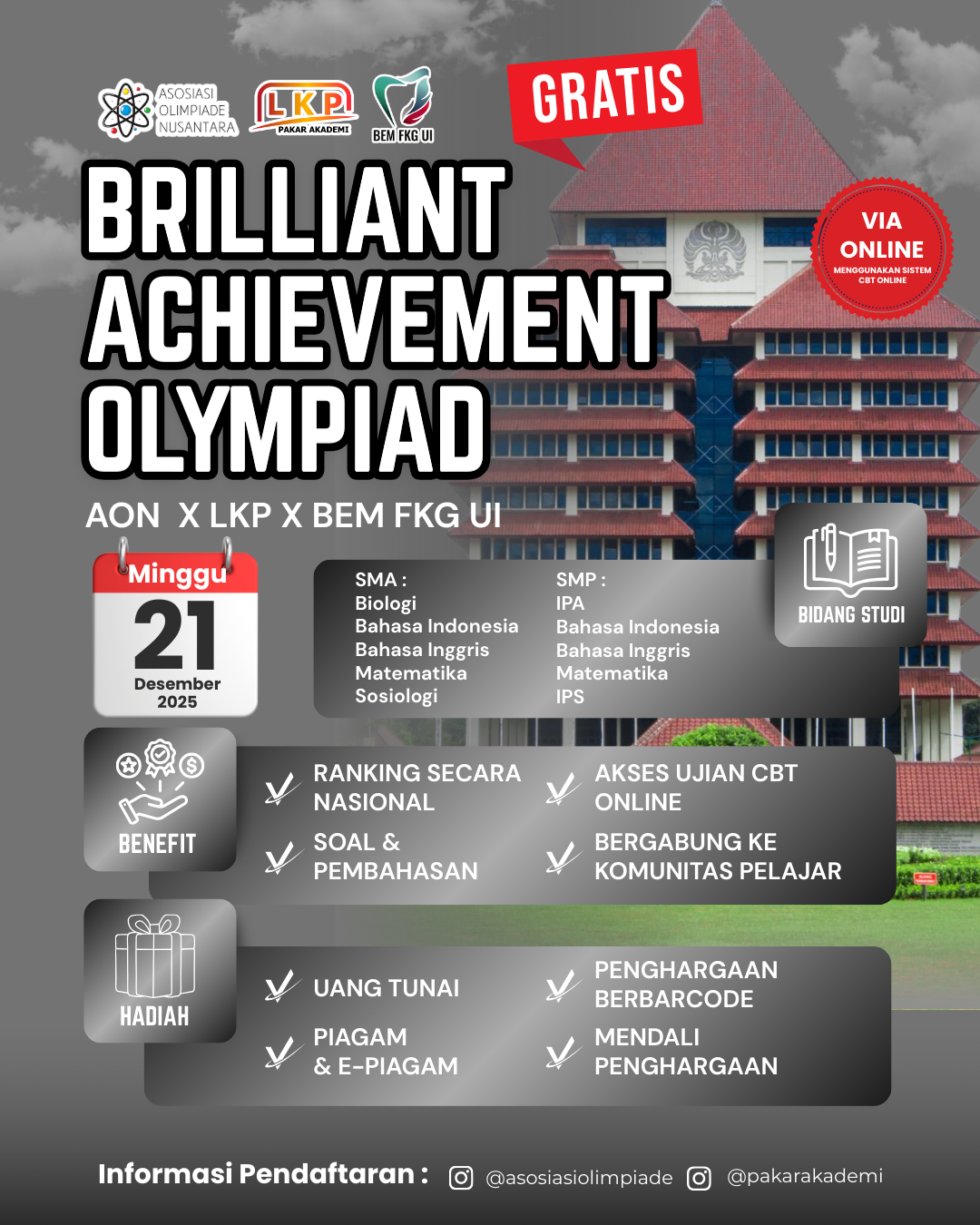BRILLIANT ACHIEVEMENT OLYMPIAD - AON X LKP X BEM FKG UI 21 DESEMBER 2025 logo