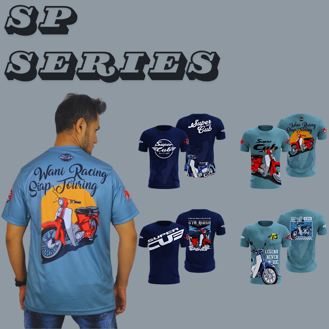 Jersey Retro Klasik Vespa Super Cub AR logo