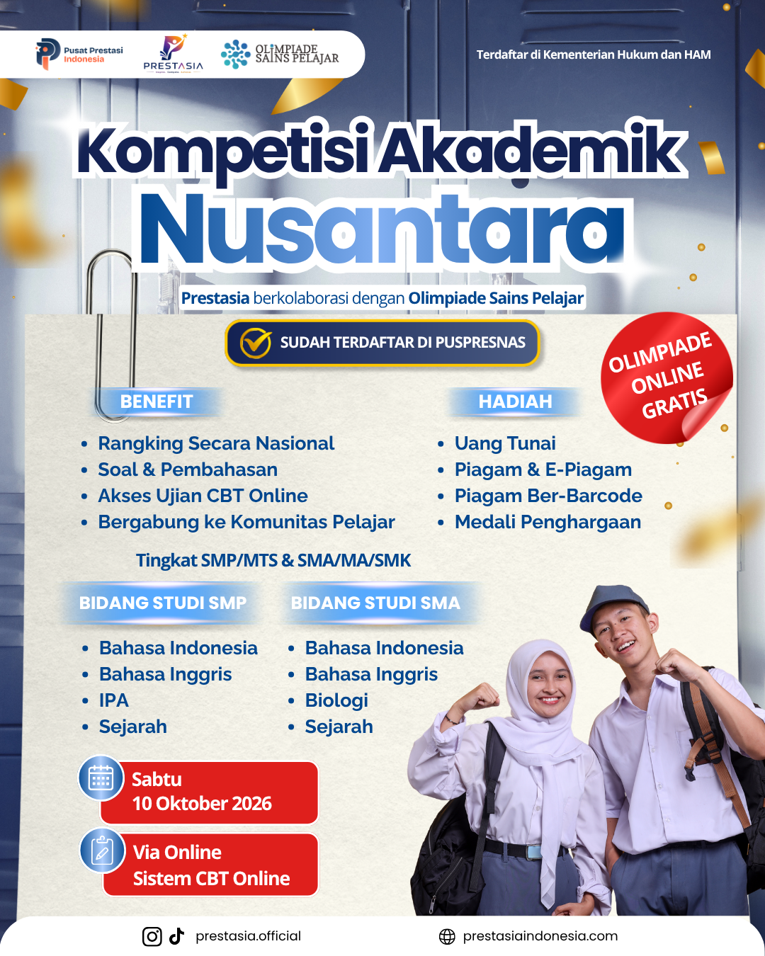 KOMPETISI AKADEMIK NUSANTARA - 10 OKTOBER 2026 PS X OSP logo