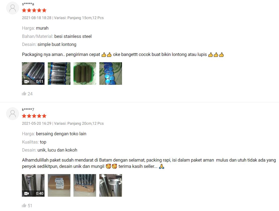 Cetakan Lontong Stainless Steel