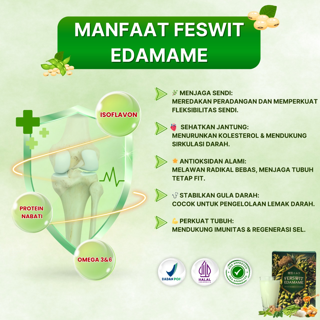 Ferswit Susu Edamame Japan Original F1