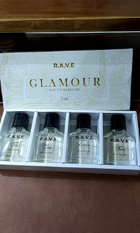 RVN Store | (4 Botol 35ml) Parfum Cewek/Cowok Rave Glamour BPOM