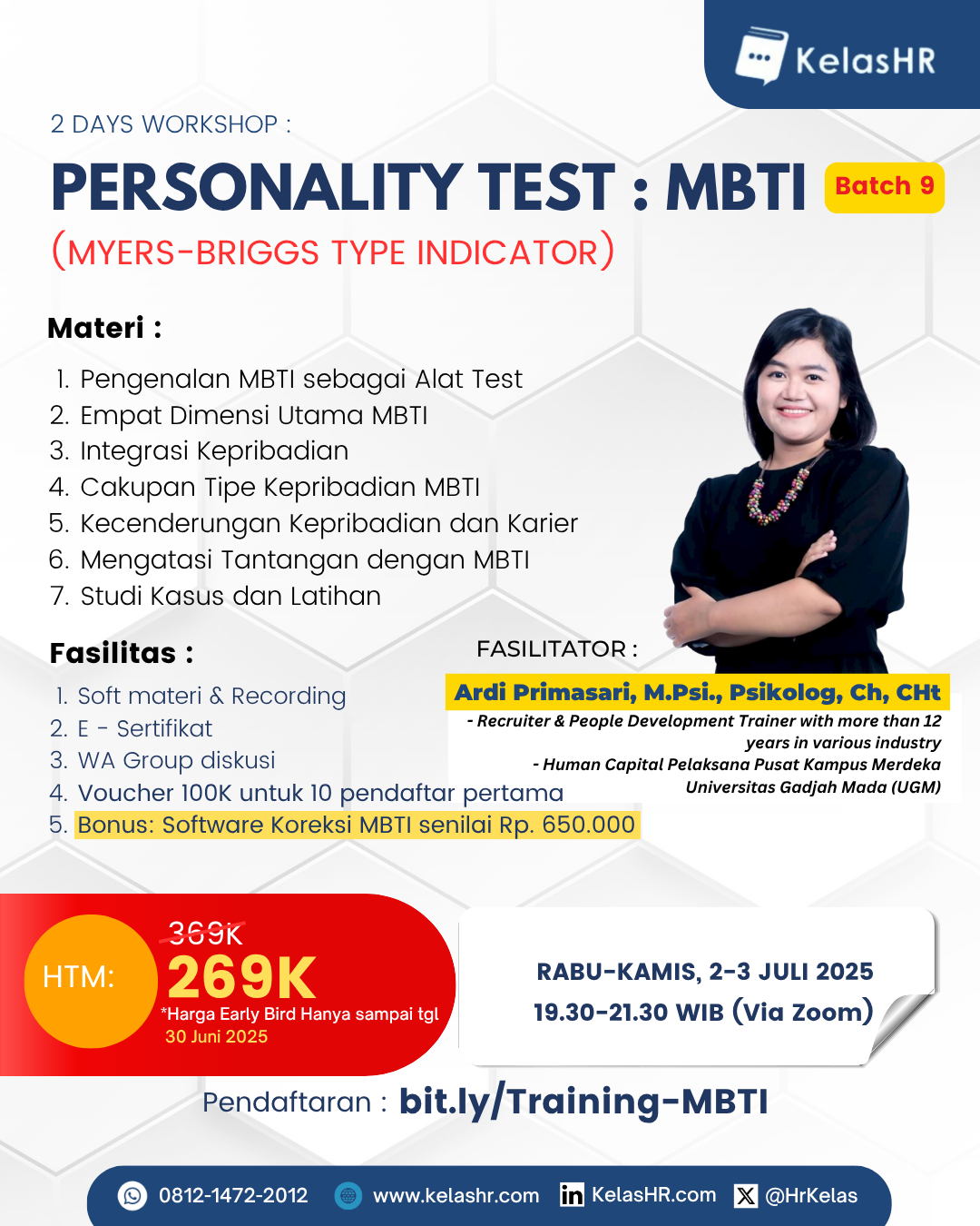 2 Days Workshop Personality Test MBTI logo