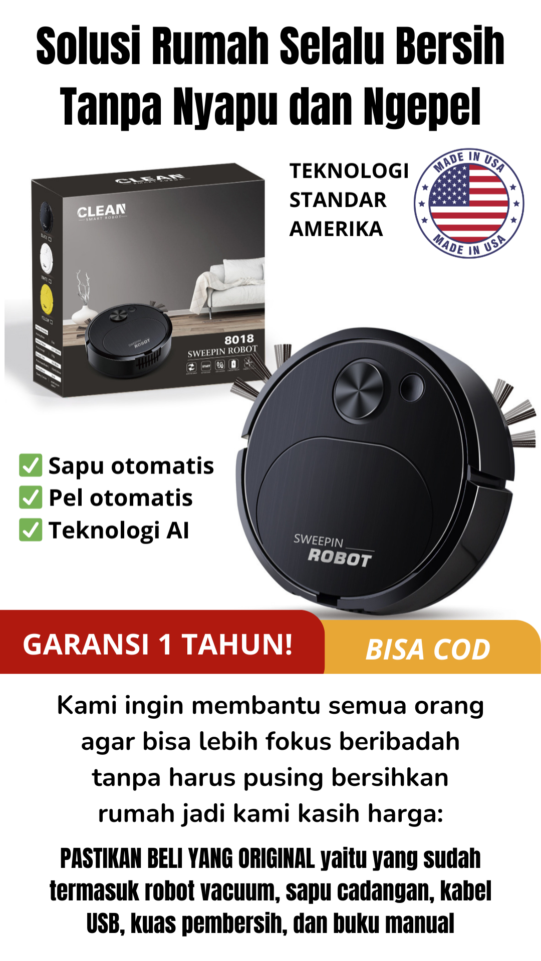 Promo Special Smart Sweeping Robot 3 IN 1 logo