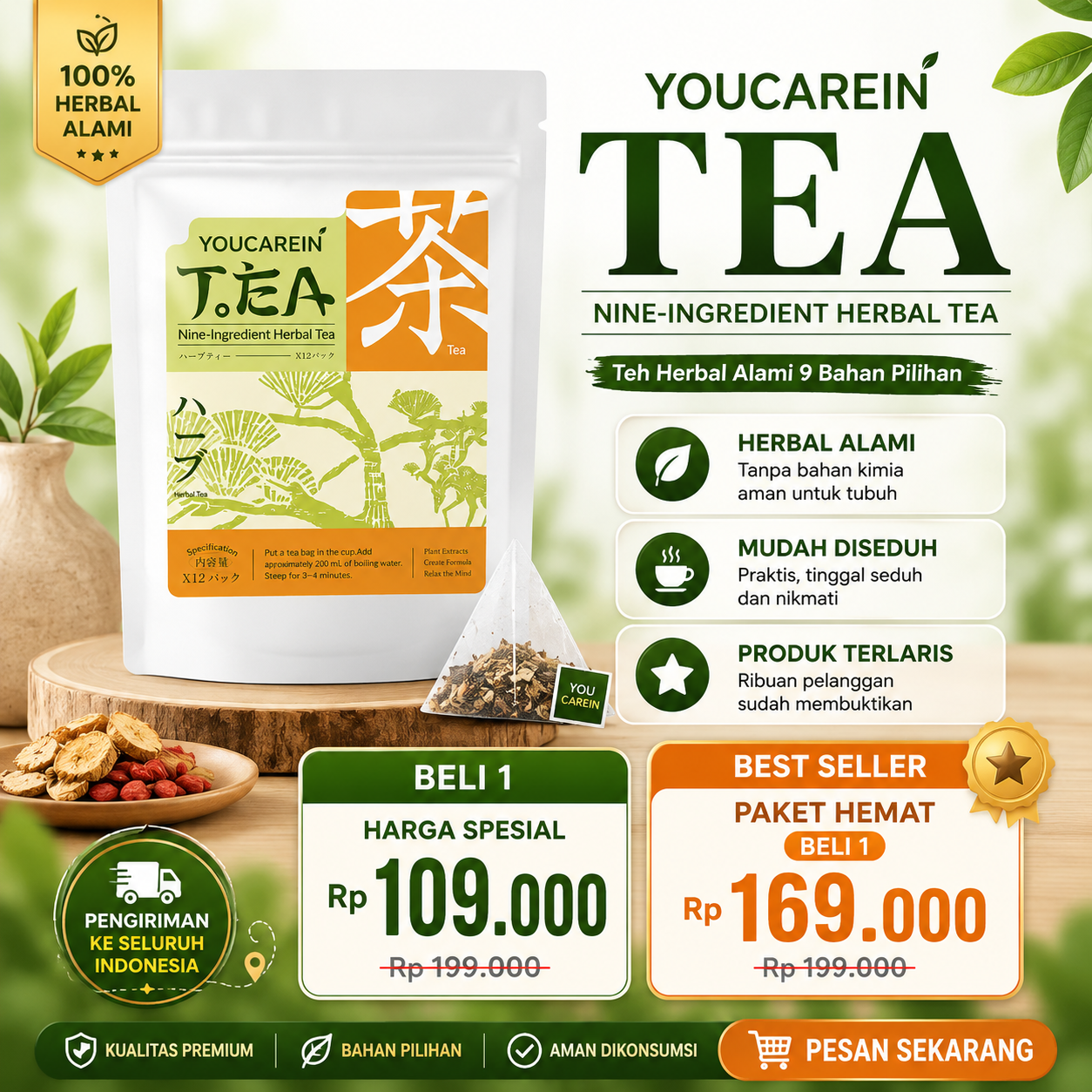 NINE TEA HERBAL FG logo