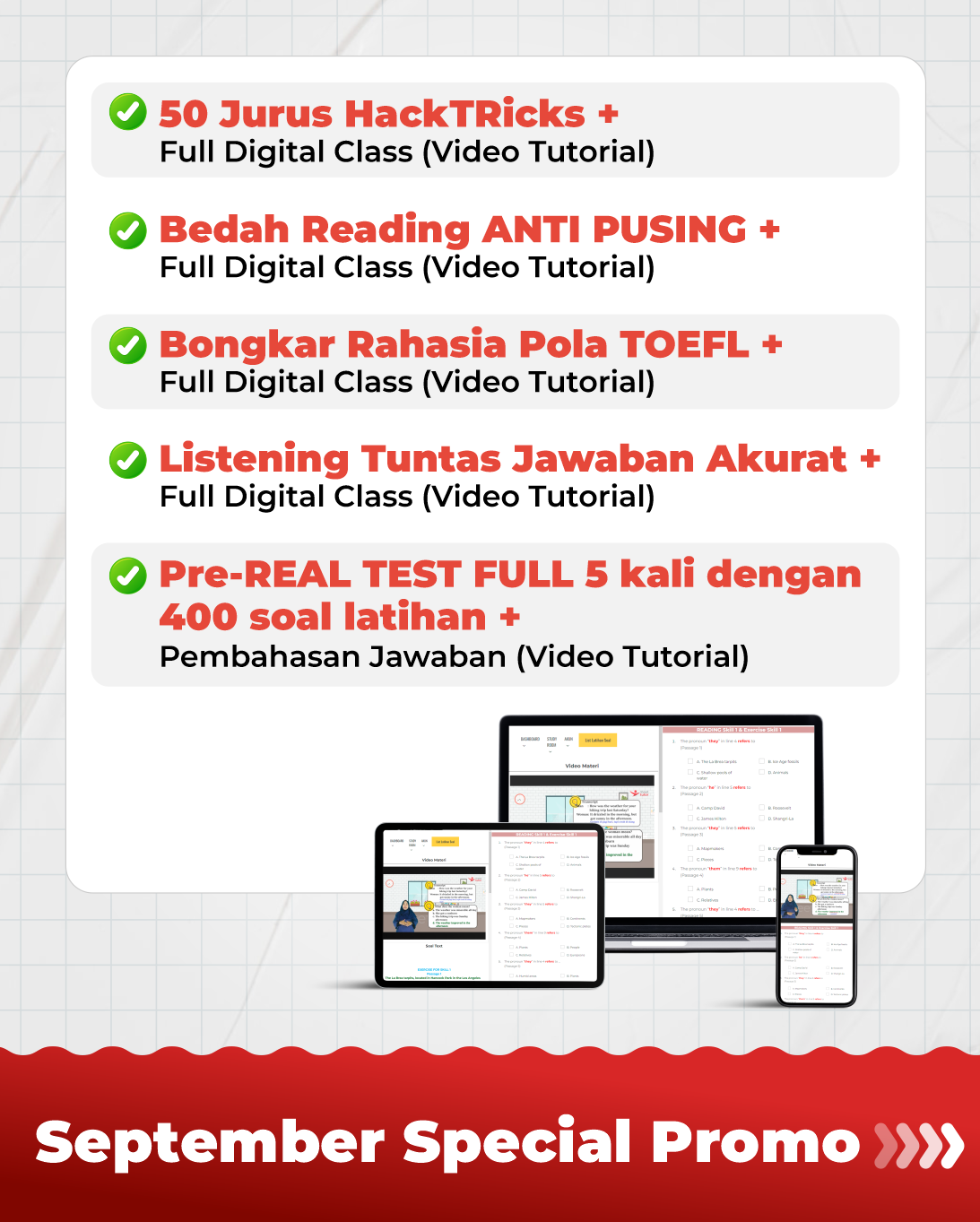 TOEFL - PROMO SEPTEMBER SPESIAL