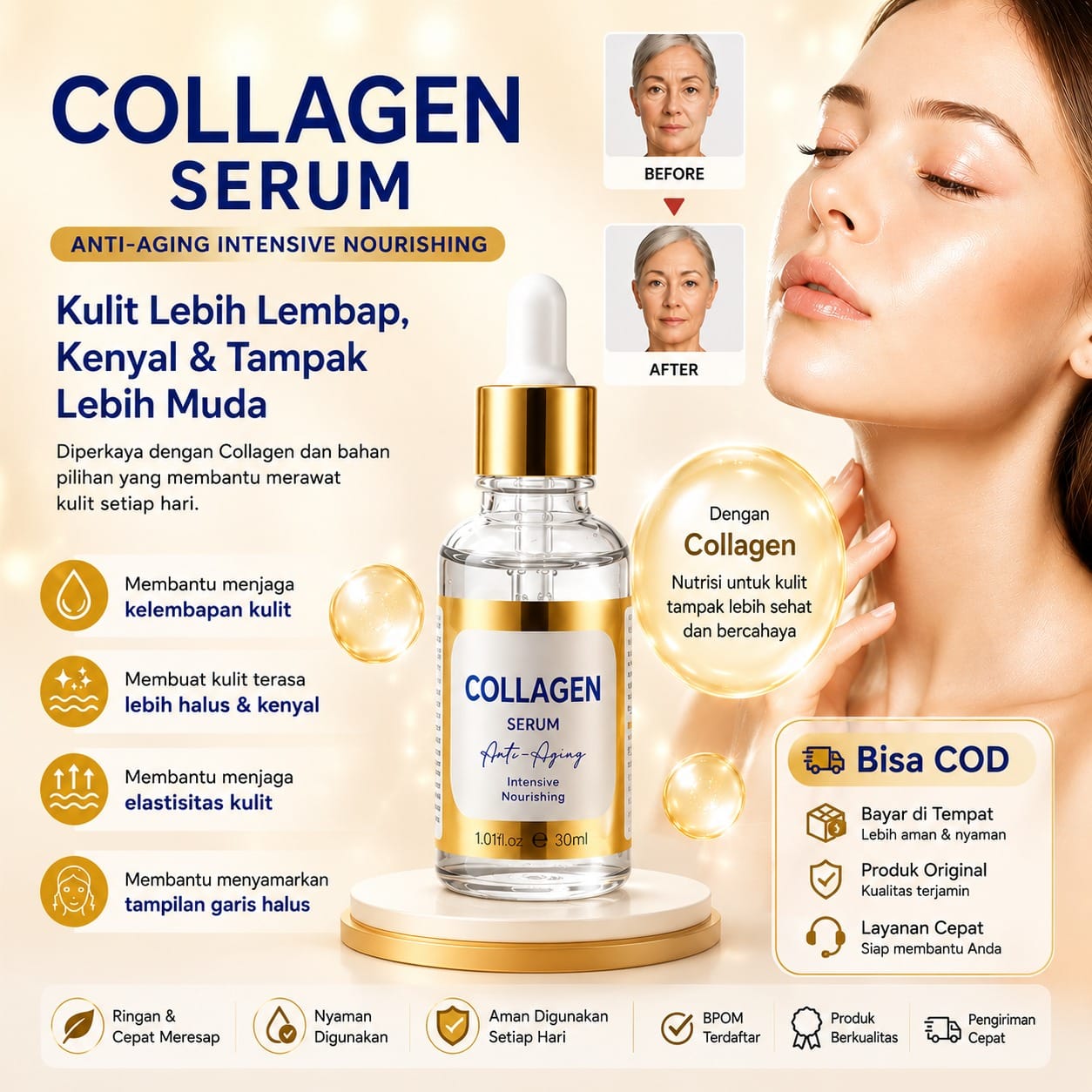 Collagen Essence Serum glowing A-F1 logo