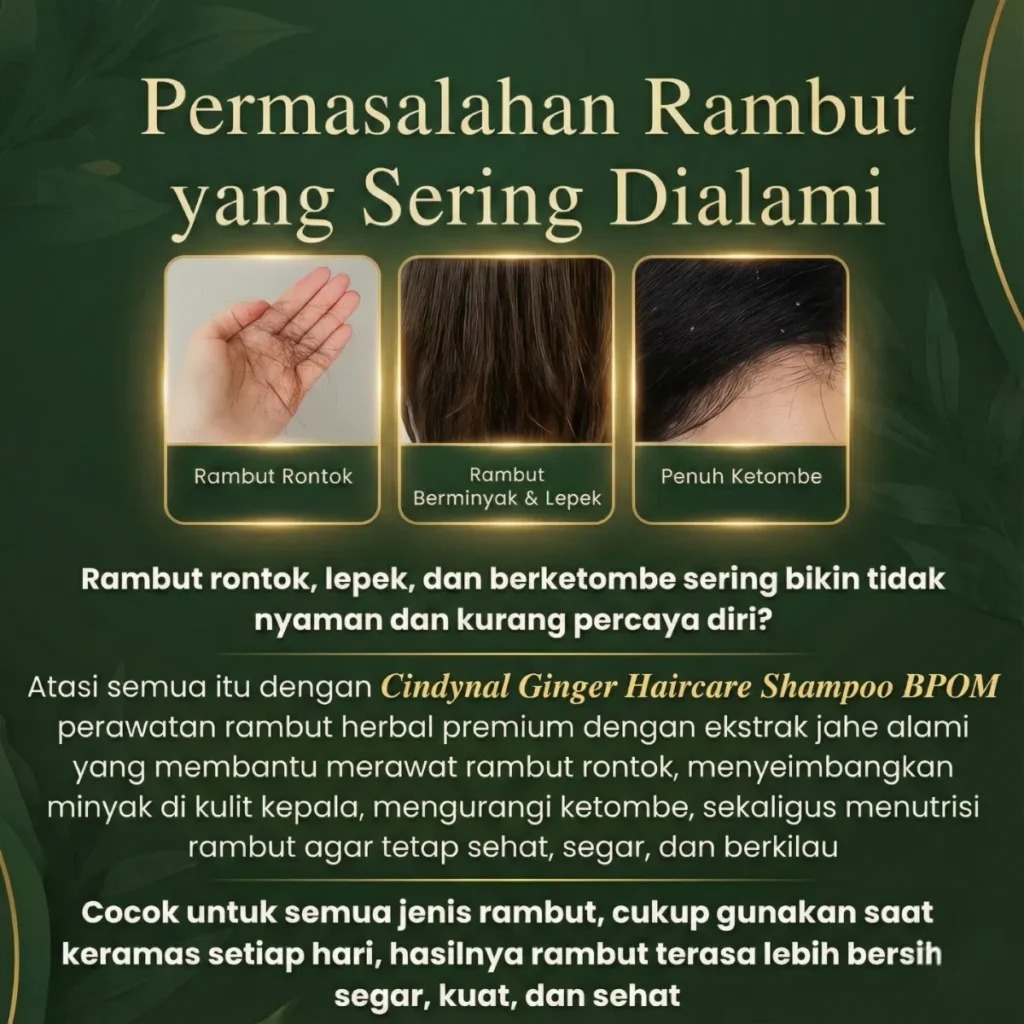 Cindynal Ginger HairCare Shampoo BPOM BL62-79