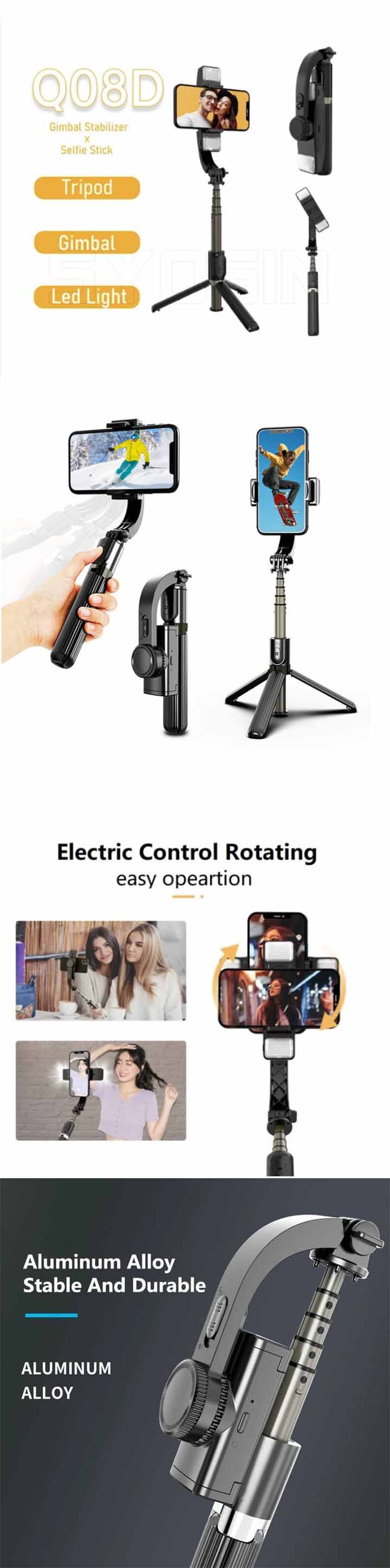 Tripod Bluetooth LED Stabilizer Selfie 4in1 1085D logo