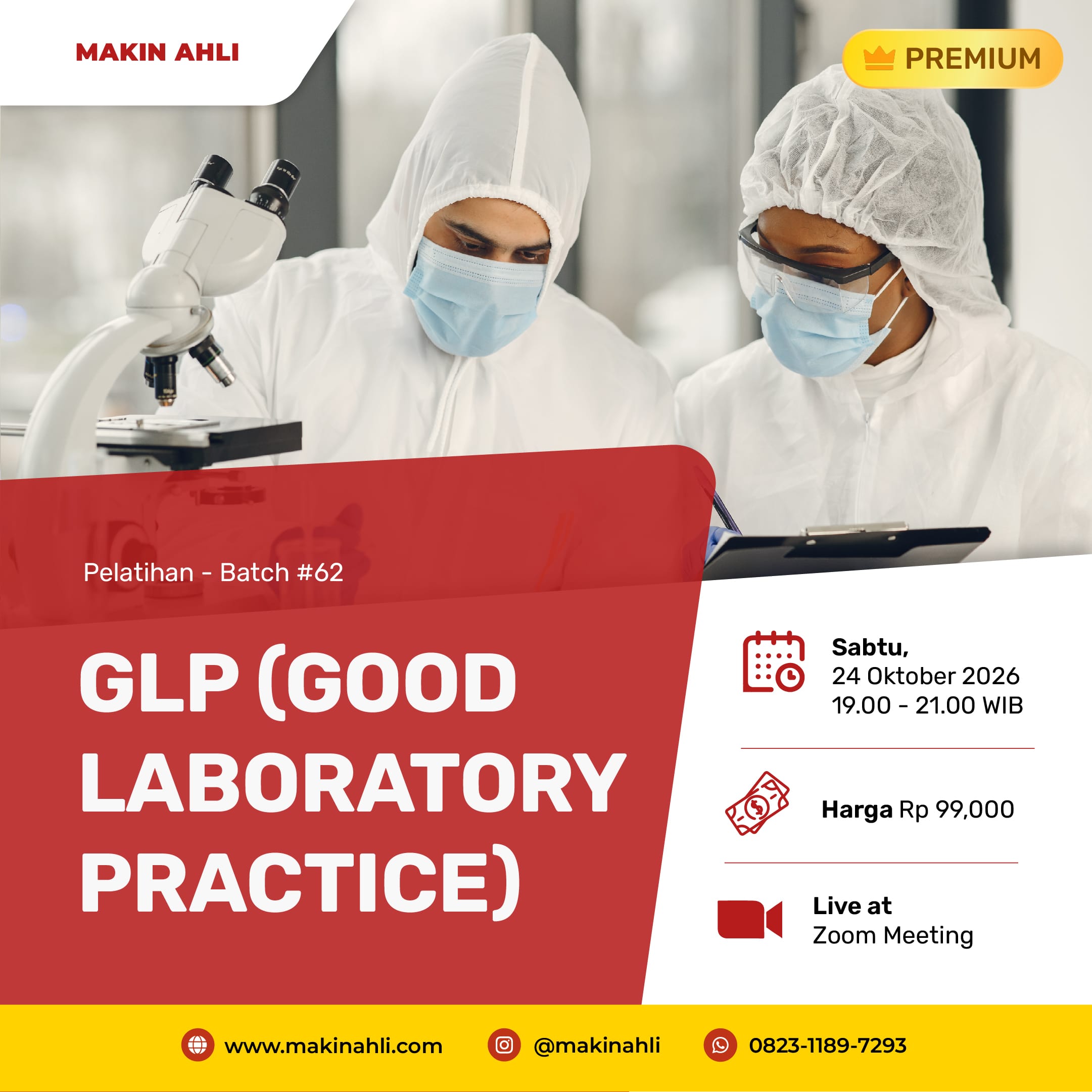 PELATIHAN GOOD LABORATORY PRACTICE (GLP) BATCH 62 logo