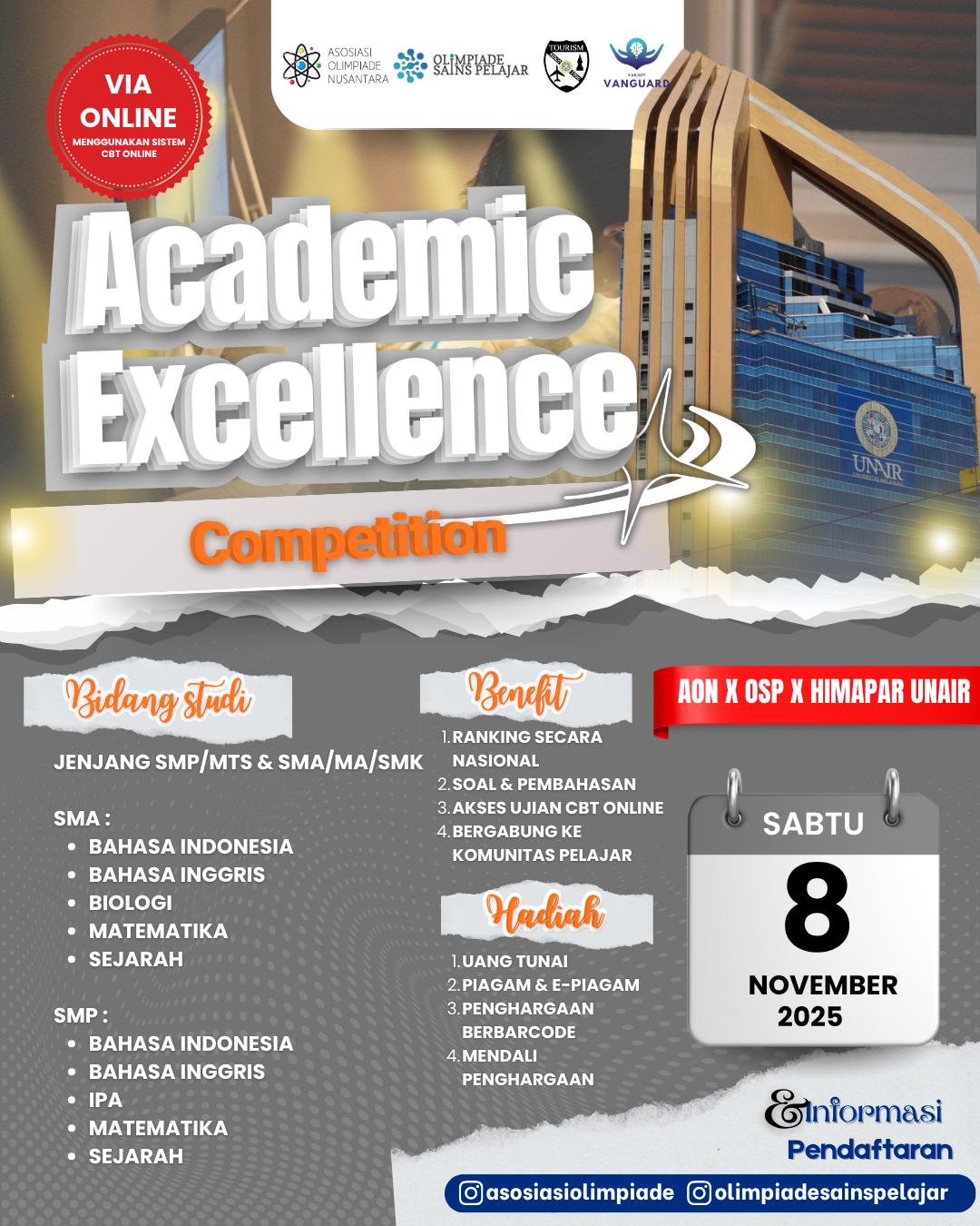 ACADEMIC EXCELLENCE COMPETITION - AON X OSP X HIMAPAR UNAIR 8 NOVEMBER 2025 logo