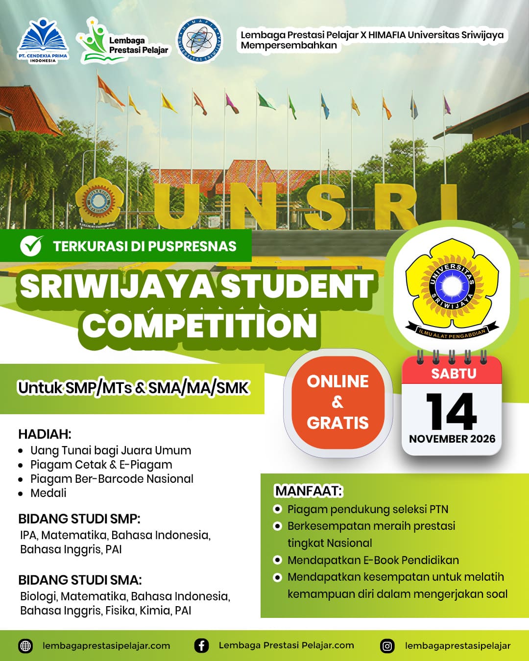 SRIWIJAYA STUDENT COMPETITION [LPP] logo