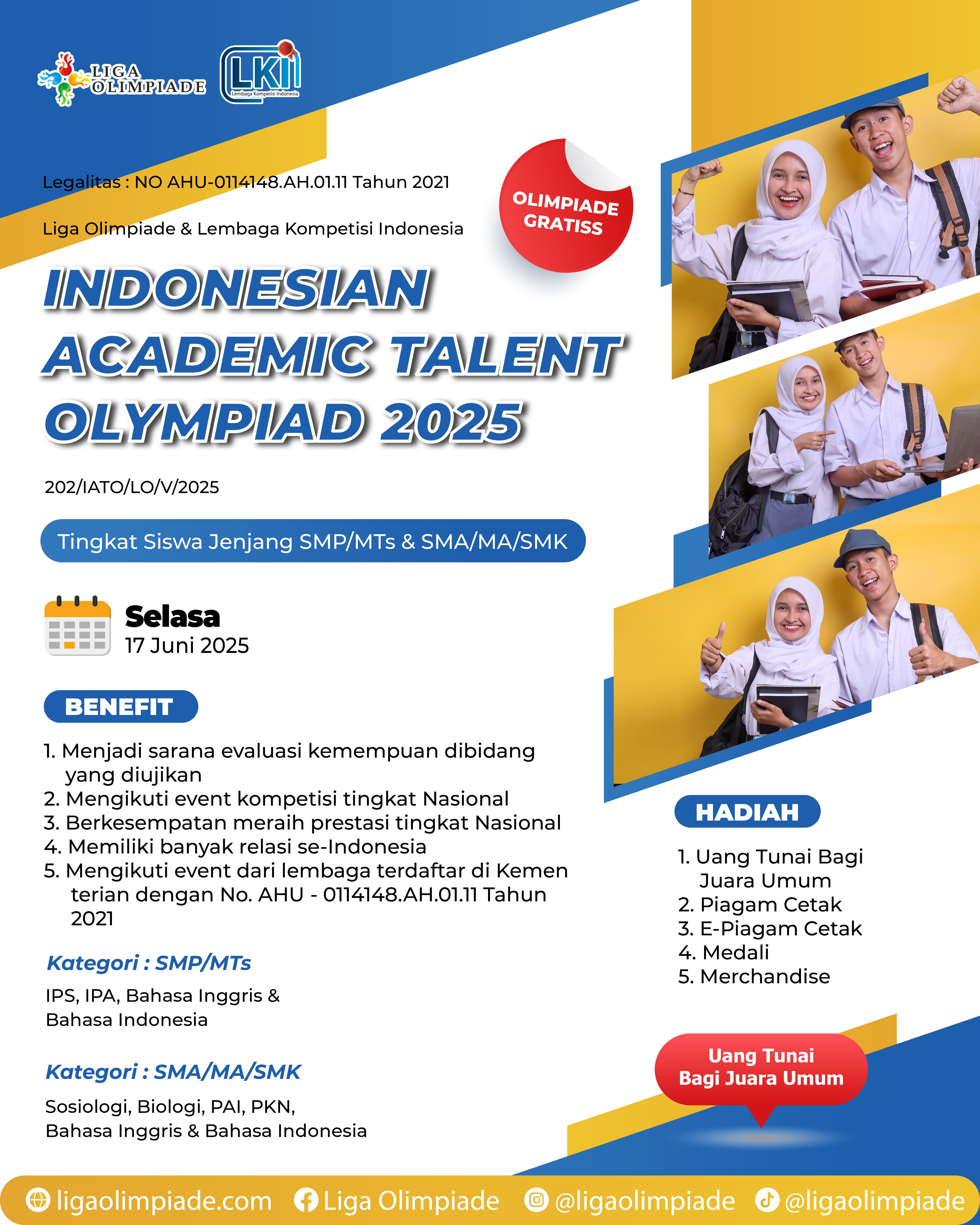 INDONESIAN ACADEMIC TALENT OLYMPIAD 2025 logo