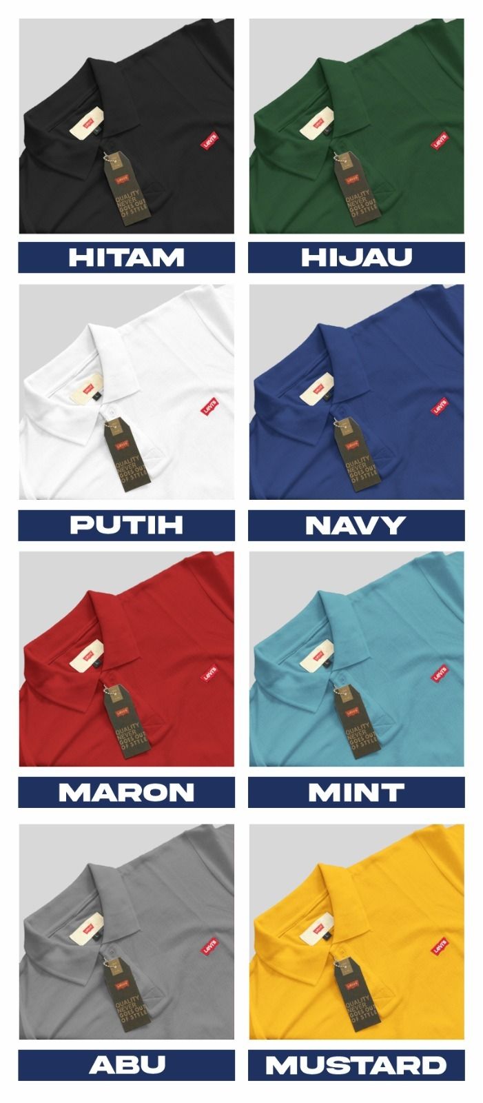 (K12) - Kaos Polo Levis 3 Pcs logo