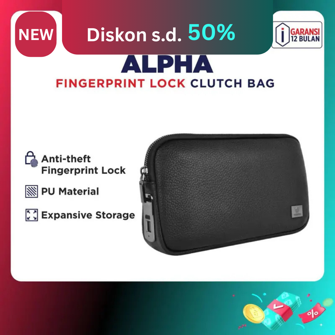 MOZRA ( Tas Tangan Clutch Fingerprint Series Master Genuine Leather Premium Quality ) GG5