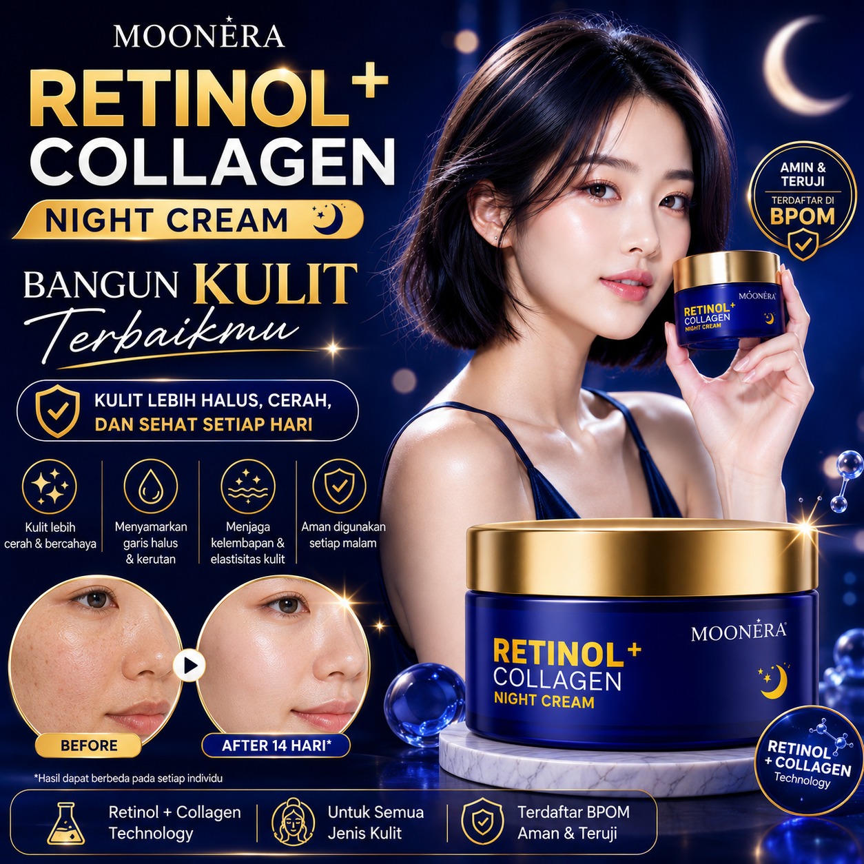 MOONÉRA Retinol Youth Cream BPOM SH77-281 logo