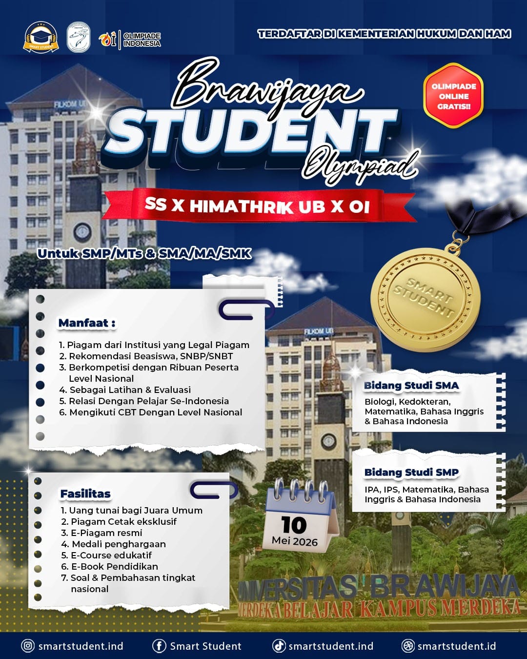 Brawijaya Student Olympiad 2026 logo