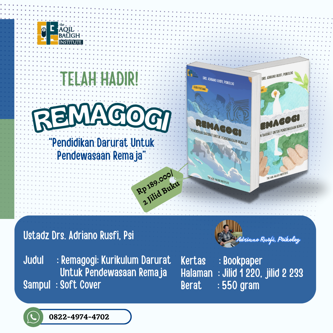 Buku "Remagogi" Karya Ustadz Adriano Rusfi, Psi (2 Jilid) store