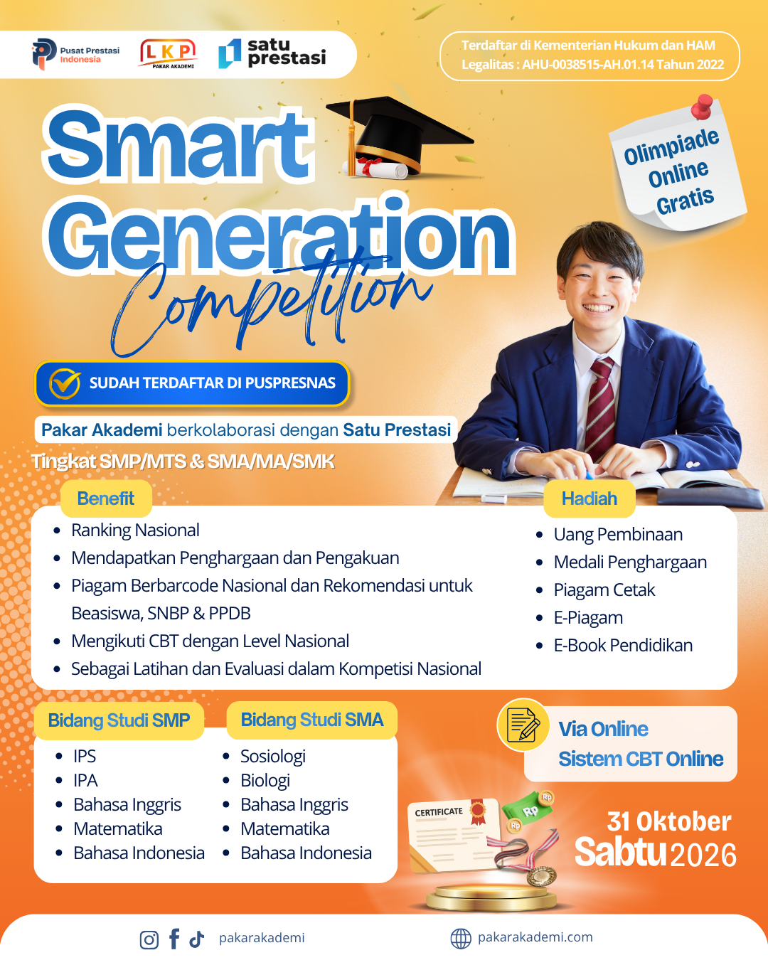 SMART GENERATION COMPETITION - PAKAR AKADEMI X SP 31 OKTOBER 2026 logo