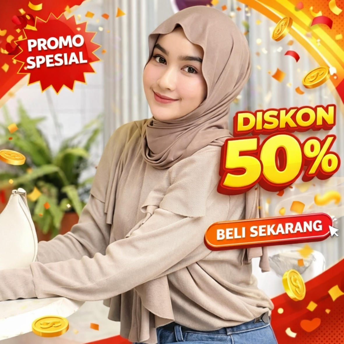 Pashmina Kaos Premium Best Seller | Hijab Adem, Lentur & Stylish ( BELI 3 LEBIH HEMAT )