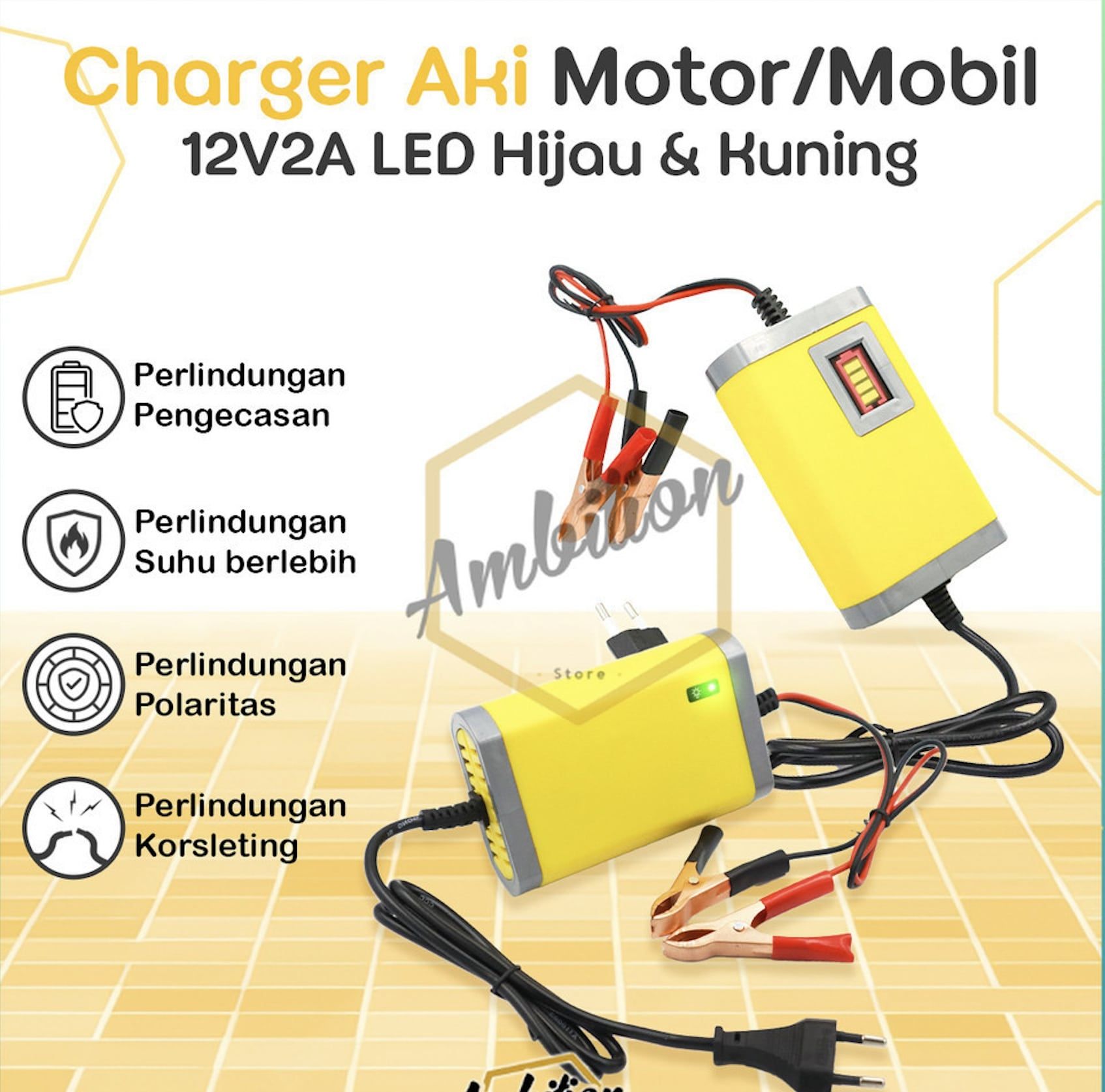 ( L ) Charger Aki Kuning T logo