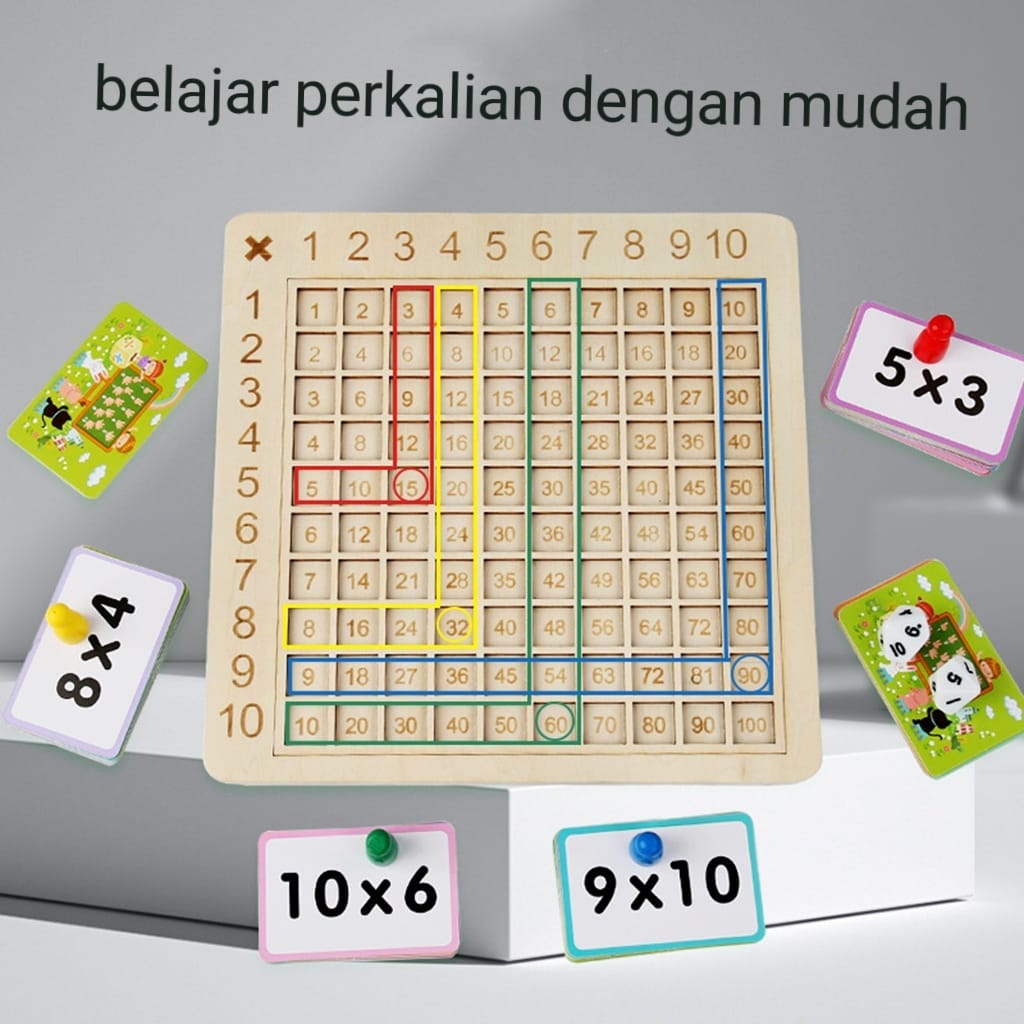 WOODEN MULTIPLICATION BOARD GAME ✨