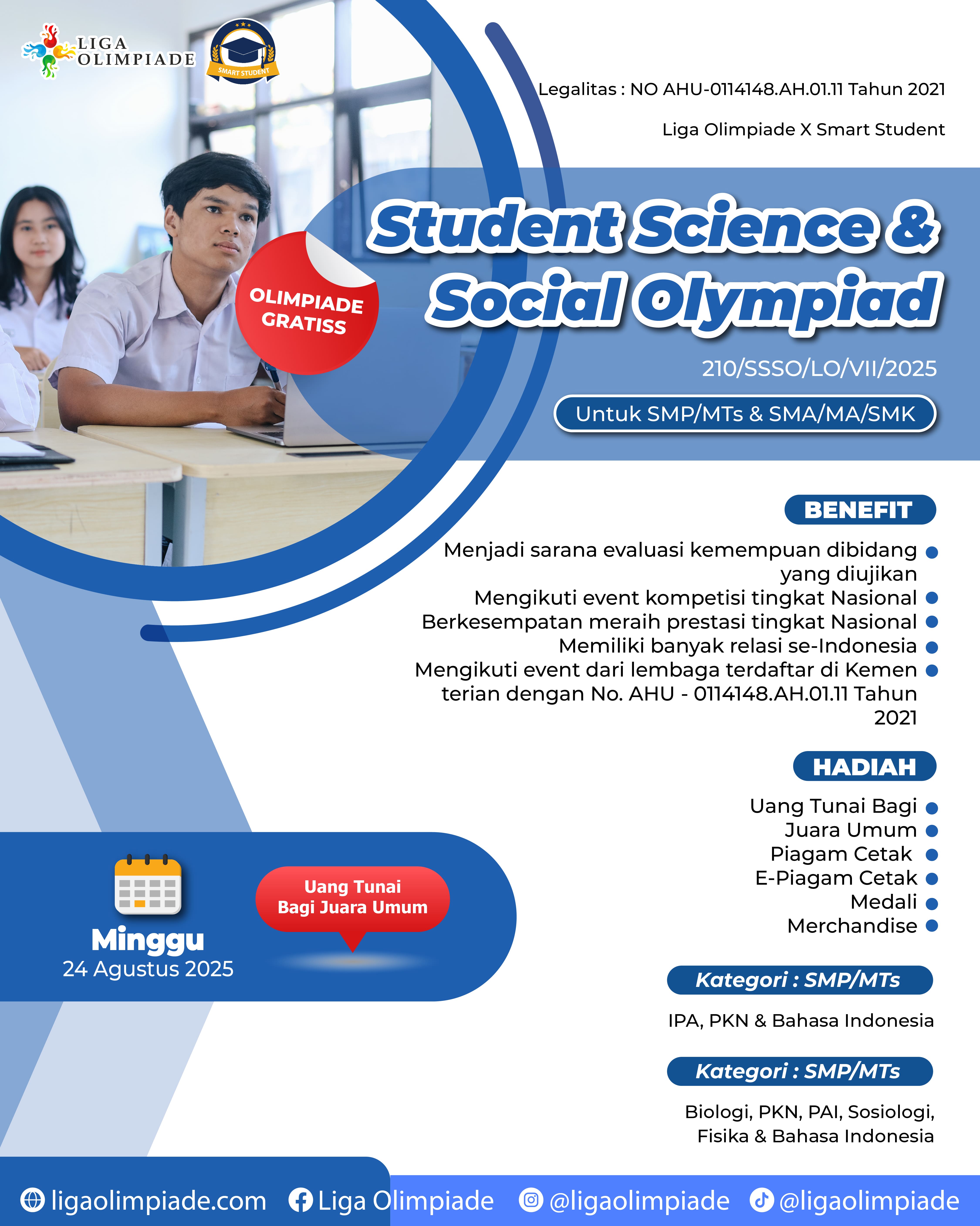 STUDENT SCIENE & SOCIAL OLYMPIAD 2025 logo