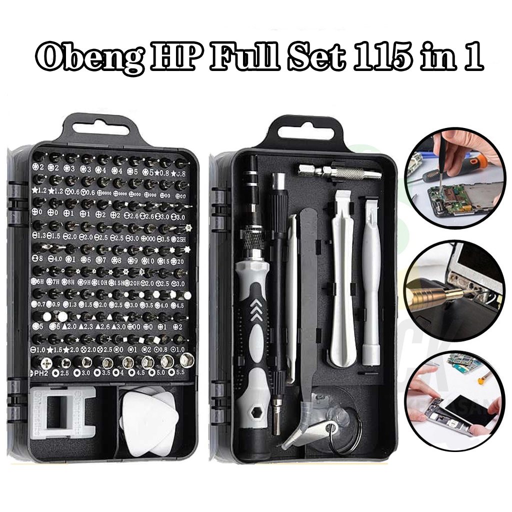 Obeng 115 in 1 Multifungsi full set ⚡ logo