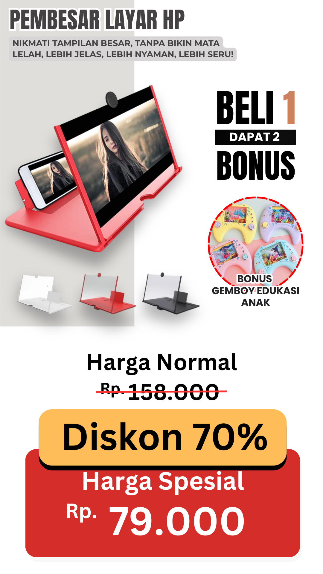 Pembesar Layar HP Beli 1 Dapat 2 + Gemboy Edukasi Anak GA BESTPRODUK logo