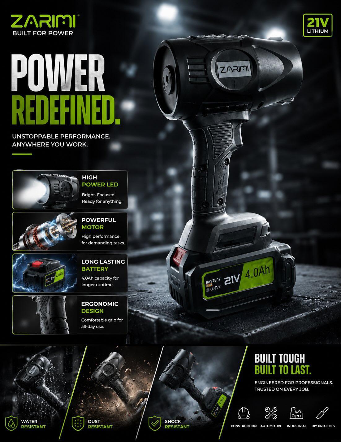 ZARIMI RockForce X21 Cordless Impact Breaker 21V