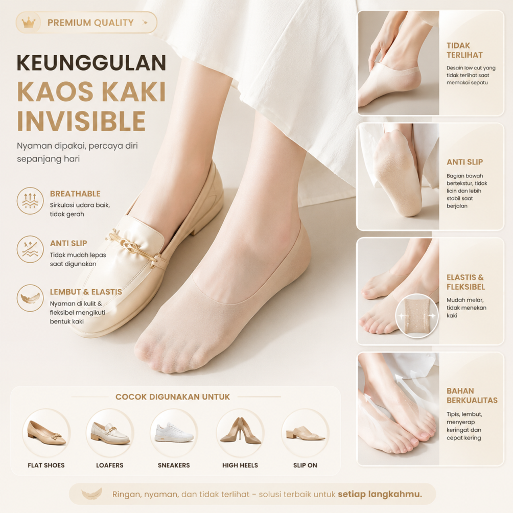 Women's ultra invisible socks 2