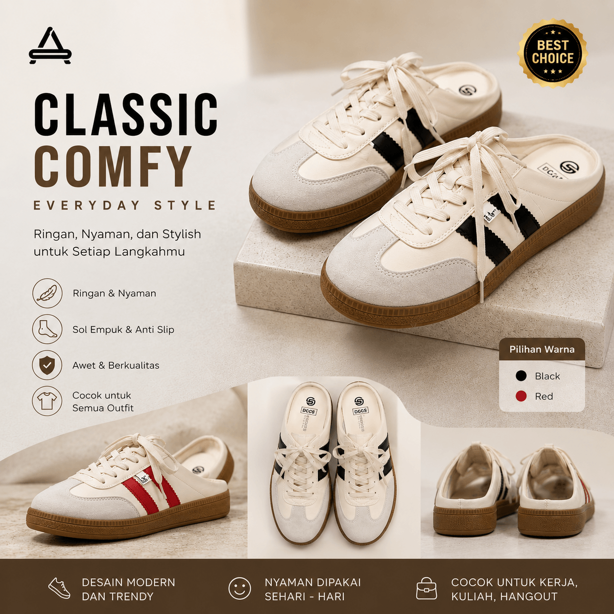 Sepatu Slip on Montique - G