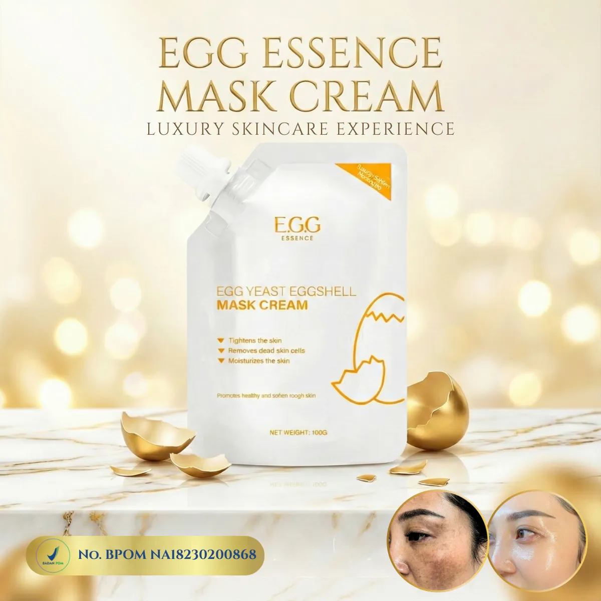 Egg Essence Mask Cream BPOM TY77-PRO792 logo