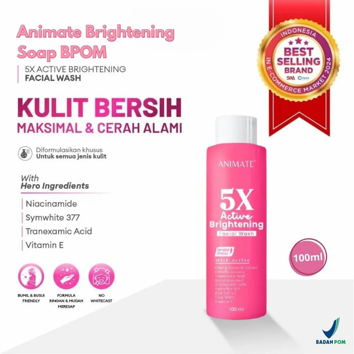 Animate Brightening Soap BPOM BL77 logo