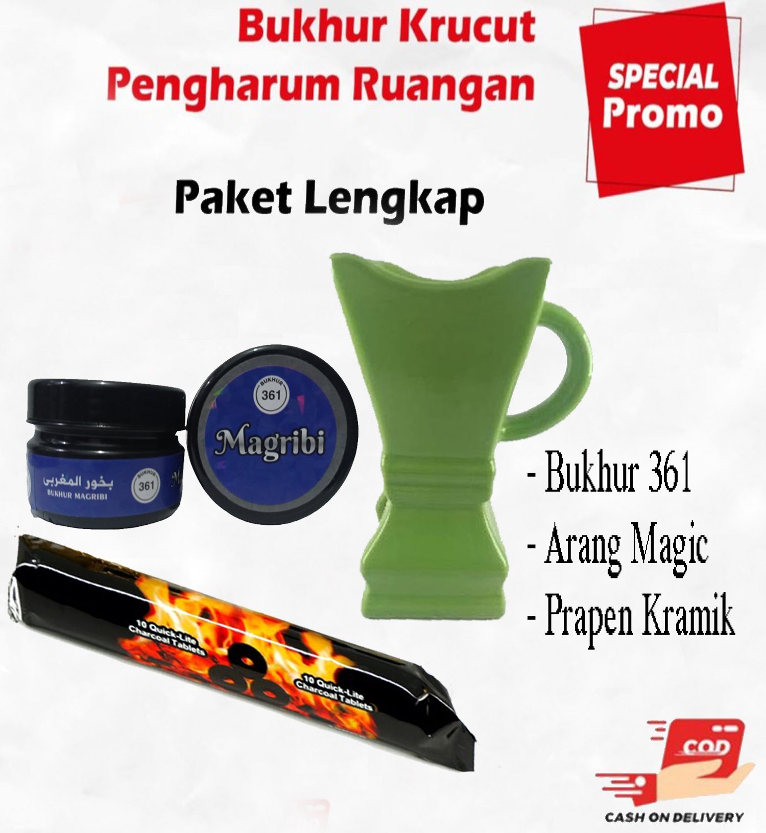 Paket Dupa Bukhur Buhur 361 Tungku Kramik Arang Magic