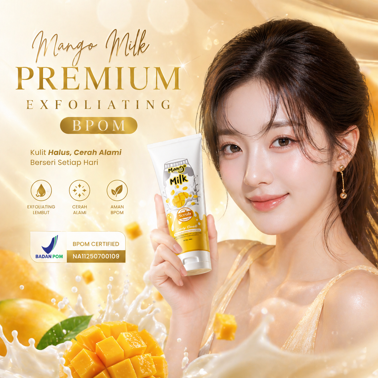 Mango Milk Premium Exfoliating BPOM HR62-3 Bs logo