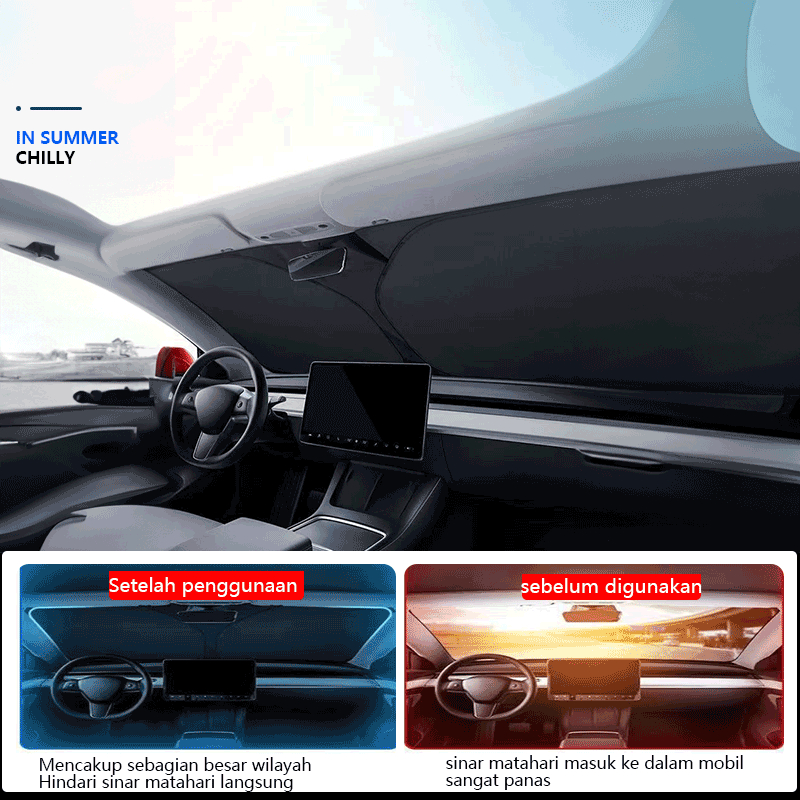 M02 Payung Pelindung Anti Panas Mobil Kaca Depan ⚡ logo