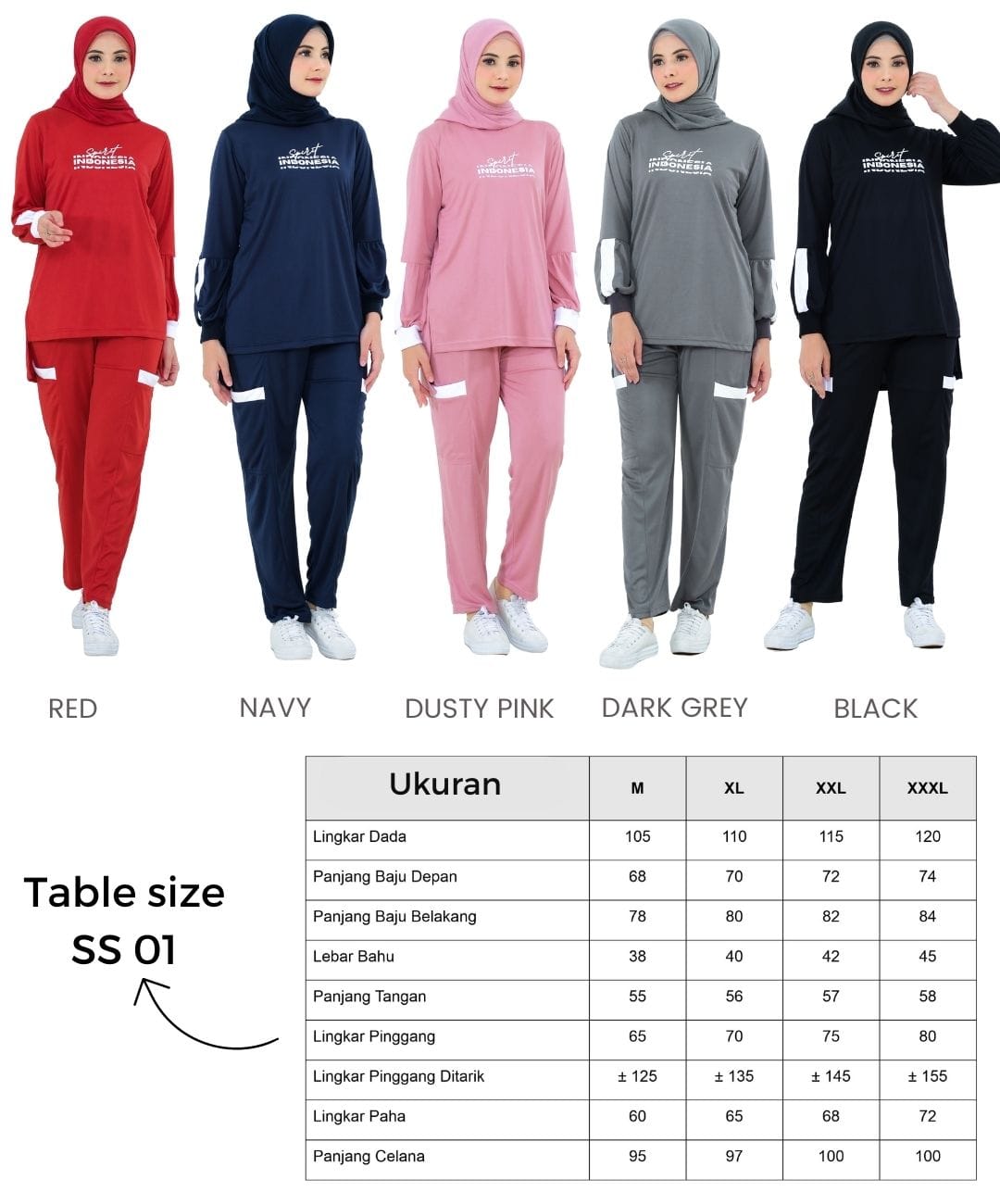 Setelan Olahraga One Set Cs Dian logo