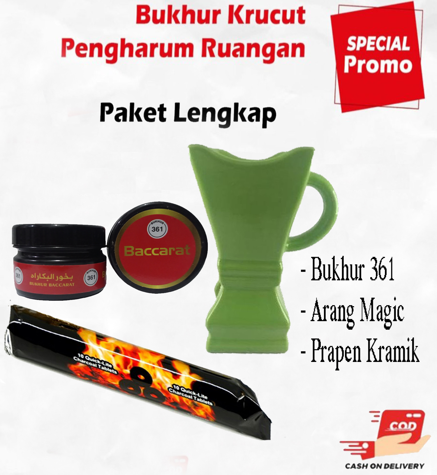 Paket Dupa Bukhur Buhur 361 Tungku Kramik Arang Magic