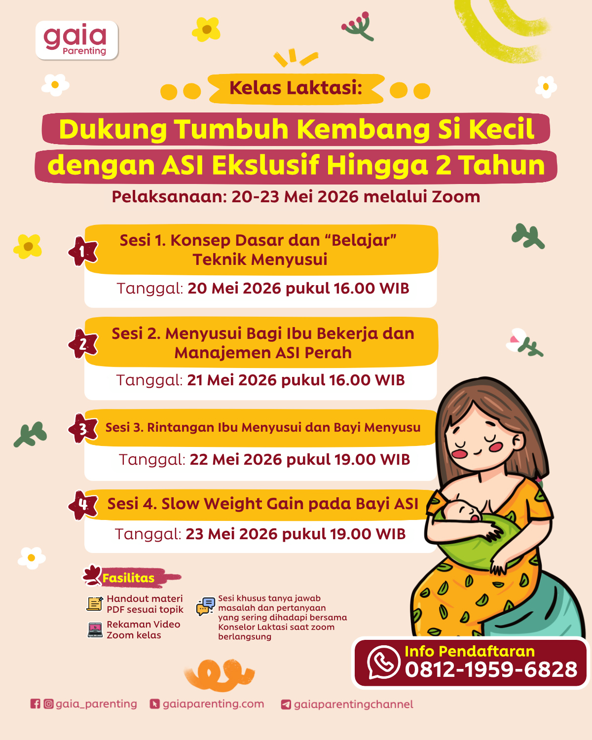 Kelas Laktasi Online: Dukung Tumbuh Kembang dengan MengASIhi Hingga 2 Tahun