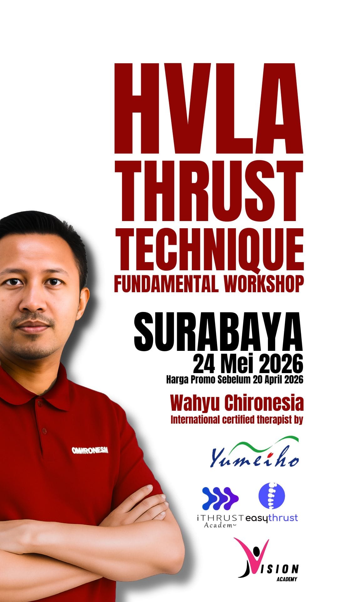 WORKSHOP VIP FUNDAMENTAL HVLA THRUST TECHNIQUE SURABAYA 24 MEI 2026 logo
