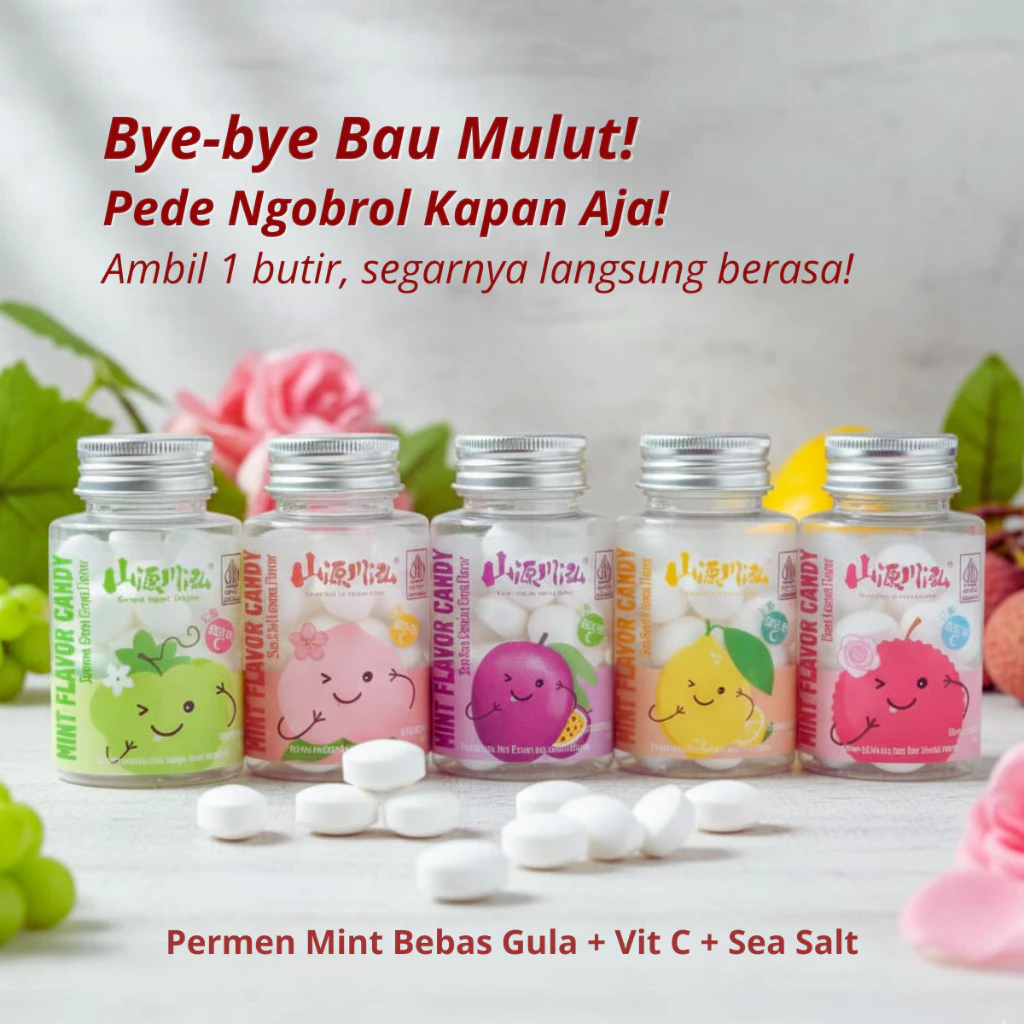 Permen Mint Bebas Gula Botol Lucu 38gr HALAL BPOM Bikin Nafas Segar - NEW LD logo