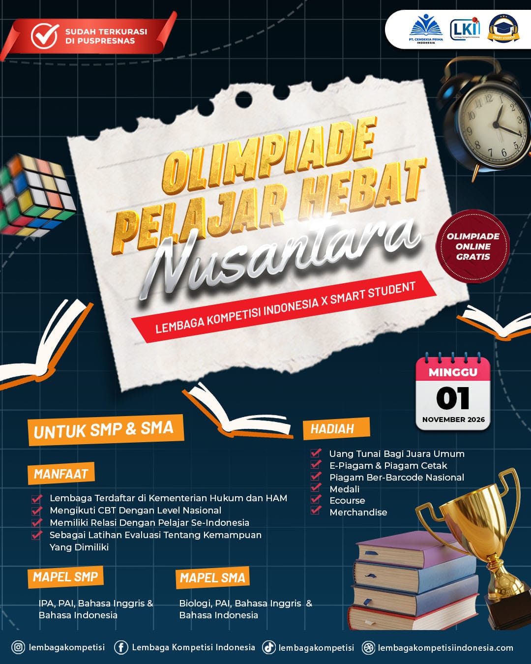 OLIMPIADE PELAJAR HEBAT NUSANTARA - LKI X SS 2026 logo
