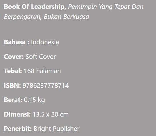 Book of Leadership ✨