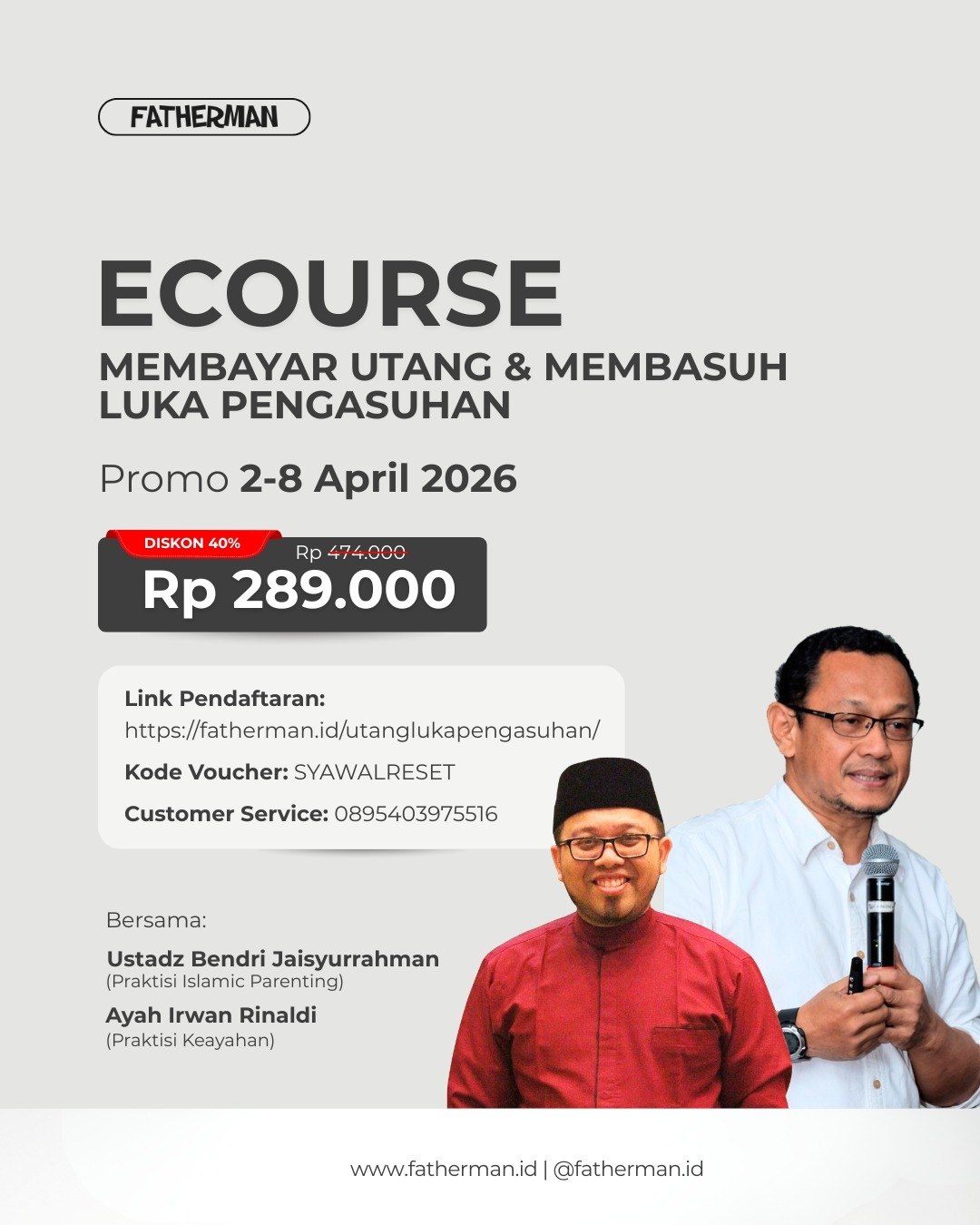 Ecourse "Membayar Utang dan Membasuh Luka Pengasuhan" logo