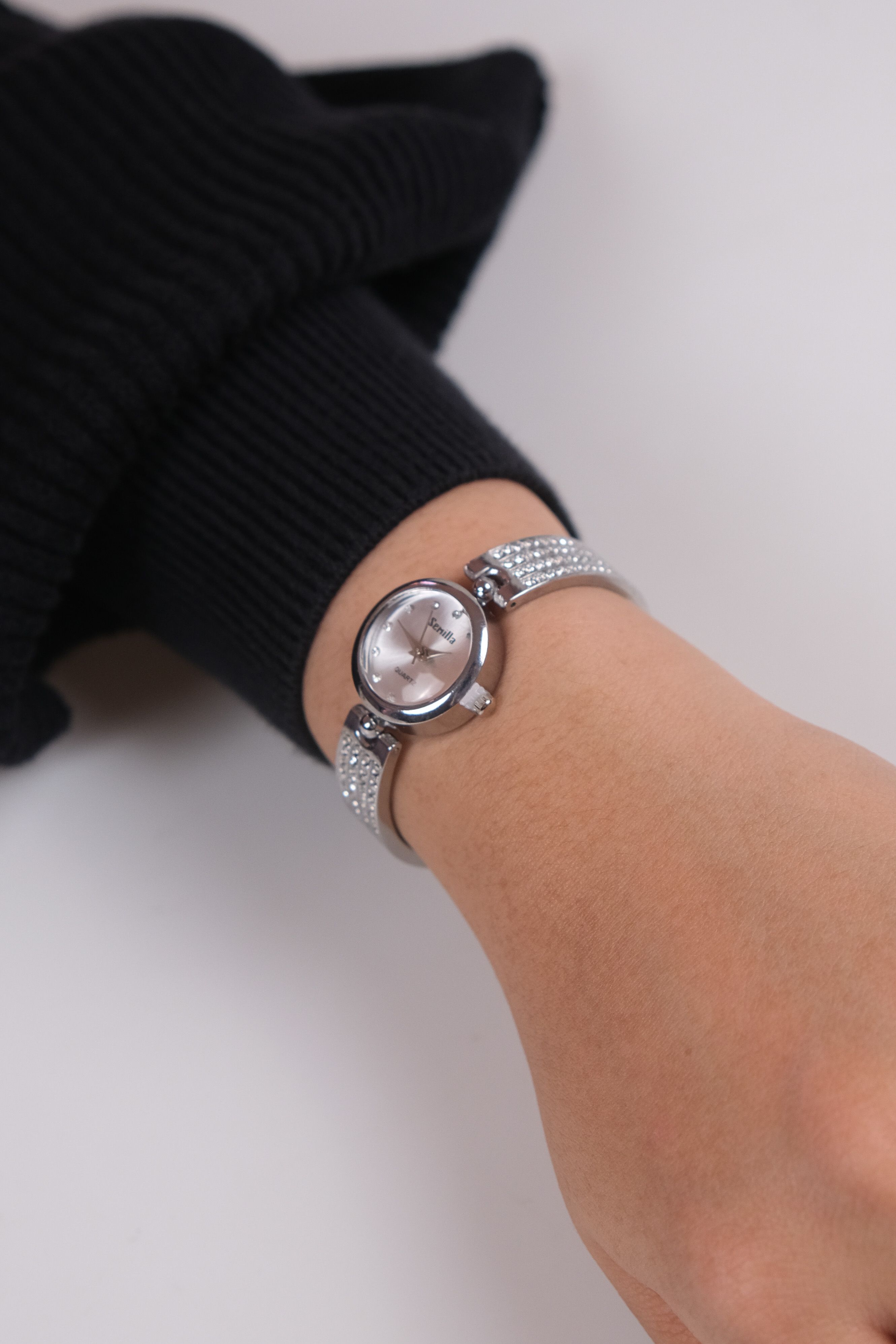 JAM TANGAN SEMILLA GELANG SWAROVSKI BULAT MEWAH