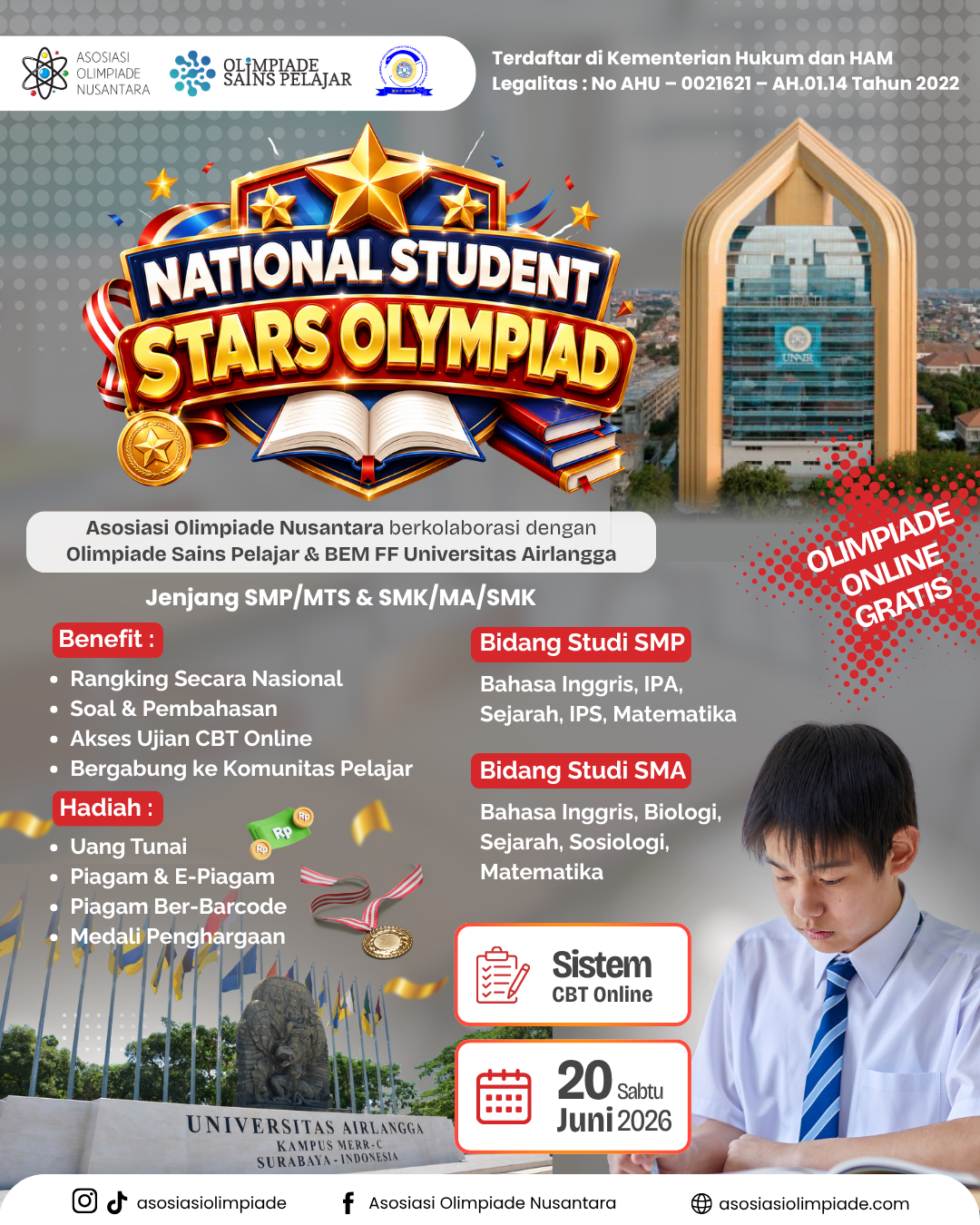 NATIONAL STUDENT STARS OLYMPIAD - AON X OSP X BEM FF UNAIR (20 JUNI 2026) logo