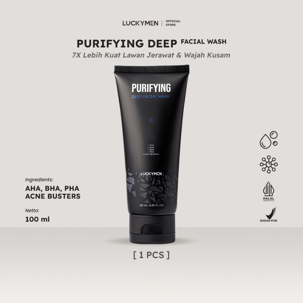 Luckymen Purifying Facial Wash - LP logo